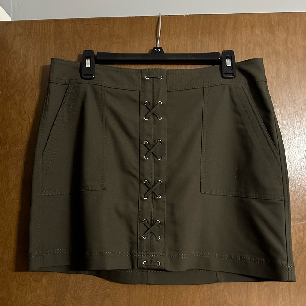Express Olive Green Skirt